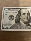 2021  100 Federal Reserve Note Error Bill Serial Qh05441875a Low Serial Number