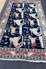 8    X 5     Handmade Vintage Pictorial Persiane Oriental Farm Scene Rare Rug Carpet