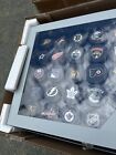 Rare Coors Light Led Nhl Hockey Team Pucks Shadow Box Plaque Mirror Sign New 29   
