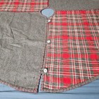 Tree Skirt Plaid Tartan Flannel Fechristmas Reversable Red Grey White Country 48