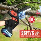 6  Mini Handheld Electric Chainsaw Cordless Chain Saw Wood Cutter W 2 Battery
