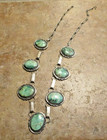 22  Exquisite Vintage Navajo Sterling Silver Seven Royston Turquoise Necklace