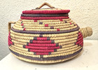 Yup ik Alaskan Native Art Handmade Coiled Grass Basket Teapot Hooper Bay 7   x4   