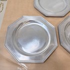 Vintage Rwp Wilton Armetale Pewter Octagon Charger Plates   9   set Of 8 