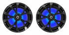 Pair Rockville Rkl80mb 8  900 Watt Black 2-way Marine Boat Speakers W led s