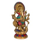 Large Size Standing Ganesha Statue Brass Murti Of Lord Ganpati Ashtabhuja-dhari