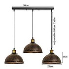 Vintage Ceiling 3way Pendant Light Industrial Metal Lampshade Hanging Retro Lamp