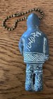 Vintage Old Tundra Inuit Grey Faux Soapstone Keychain Keyring