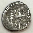 44-31 Bc Mark Antony Ar Legionary Denarius Galley Eagle Struck 32-31 Bc Rsc 34