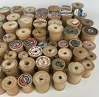 Vintage Empty Wooden Sewing Thread Spools Lot  Various Brands   Sizes