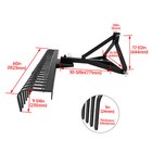 3 Point Landscape Rake 60  5 Ft For Cat 1 Tractor Loader Hookup 360   Rotation