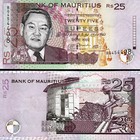 Mauritius 2 Pcs Set 25 50 Rupees 2001 2009  Unc  P-49 50