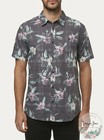 Oneill Mens Fiiore Floral Print Short Sleeve Button-up Shirt  Size Small