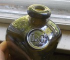 L co Rare Emb Shoulder Seal Blackglass Case Gin Bottle 1870s Applied Ring Lip