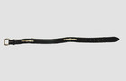 Small Vintage Western Belt  Black  Silver Metal  Genuine Leather  Slight Wear