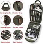 27-pc Portable Camping Kitchen Utensil Set  Stainless Steel Cookware Kit