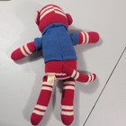 Dan Dee Plush Toy 14in Red Sock Monkey Patriotic Star Knit Polyester