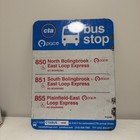 City Of Chicago Cta  Metal Sign 18 X 24 Bus Stop Double Loop Express Bolingbrook