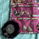 Large Lot Of Vintage To Modern Jewelry In A Double Sided Organizer