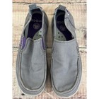 Crocs Shoes Mens 7 Walu Moc Toe Loafers Sneakers 11270 Purple Canvas Slip On