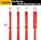 Rigor 56006 Non-marring Plastic Scraper Chisel Set  4-piece   Four Blade Widths 