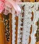 Lot 8 Lace Trims White Ivory Weddings Sewing Dolls Journals Crafts Christmas Diy