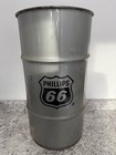 Vintage Valvoline   Phillips 66 Steel Oil Drums  Industrial 27 5    Tall