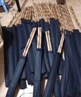 Peeled Escrima Sticks Pair Rattan Martial Arts Kali Arnis W  Leather Tips  Case
