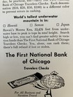 1957 The First National Bank Of Chicago Travelers Checks B w Vintage Print Ad