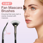   2024 New Mascara Fan Brush For Lashes Eyelash Separator Tool  Eyelash Comb For