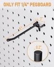 60 Pack 4 Inch Black Pegboard Hooks  1 4  Heavy Duty Peg Board Shelving Hooks Ac