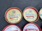 14 Vintage Metal Beer Trays Lot Pabst Rheingold Schmidts Ballantine Budweiser