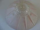 Vintage Art Deco Starburst Frosted Glass Ceiling Light Shade 3 Chain Holes Pink