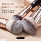 Kingmas Foundation Concealer Contour Brush Set - 3pcs Dual-ended Brush