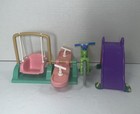 Fisher Price Loving Family Dollhouse 1993 Slide Swing Teeter Totter Bike