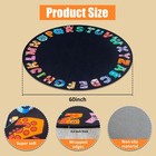Abc Alphabet Rug For Kids  Classroom Playmat 5ft Non-slip Circle Rugs For Pla   