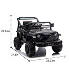 12v Kids Ride On Jeep Car With Remote Control  Led Lights  Black