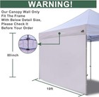 Eurmax Canopy Sunwall 10x10 Canopy Wall Sidewalls 1 Pack Sidewall Only