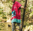 Wave Hawaii Bamboo Poncho Pink Wave Hot Pink teal Nwt Changing Towel