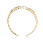 Avora Adjustable Sideways Infinity Toe Ring With Cubic Zirconia Cz In Yellow