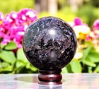 Large Indigo Gabbro Merlinite Crystal Sphere Handmade Crystal Home Office Decor