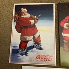 Set Of 3 Limited Edition Coca-cola Christmas Cards W  Vintage Santa Blank Inside