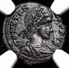 Ngc Ms Constans  Constantine Roman Empire 337-350 Ad Two Victories Coin  Top Pop
