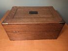 Antique 1901 Oak Box Chest Case Drawer With Brass Plaque Usa  499