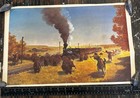 Rare 1950s Railroad Art Print Set Union Pacific Howard Fogg Old West Indians Etc