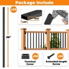 Sidasu 50 Pack 36  Metal Deck Balusters For Deck  Porch And 36 Inches  Black