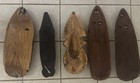 5  Vtg Hand Carved Wood African Tribal Mask Ghana Lot Bundle