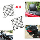 2pcs Cargo Net Motorcycle Helmet Mesh Luggage Tie Down Bungee Cord Black