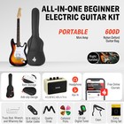 Donner Dst-100 Electric Guitar With Amplifier   Accessories Hss Pickups Sunburst