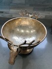 Vintage - Silver Plated Deer Head Bowl Pedestal  Made In India